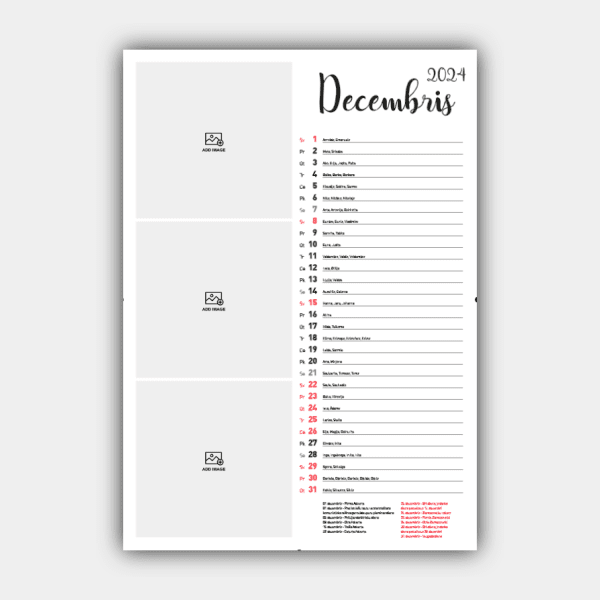 Stwórz i wydrukuj swój pionowy łotewski kalendarz ścienny 2024 online (szablon #3) #13