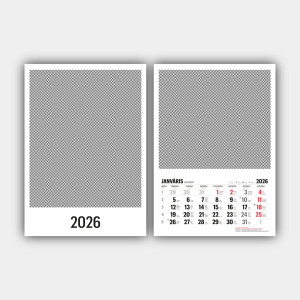 Custom 2026 Vertical Wall Calendar Printing - Design & Personalize Online (Template #2)