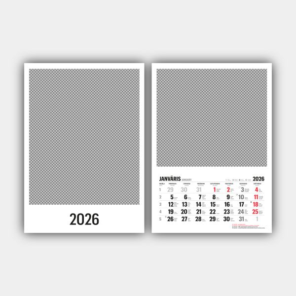 Custom 2026 Vertical Wall Calendar Printing - Design & Personalize Online (Template #2) #1