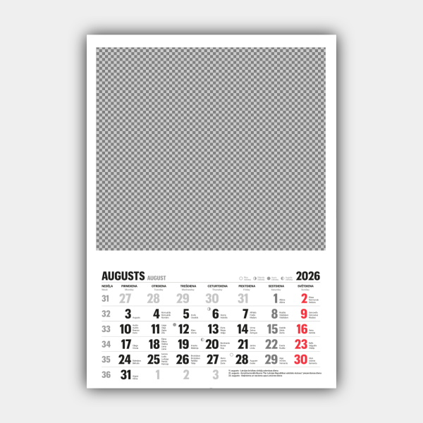 Custom 2026 Vertical Wall Calendar Printing - Design & Personalize Online (Template #2) #6