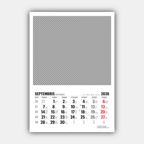 Custom 2026 Vertical Wall Calendar Printing - Design & Personalize Online (Template #2) #5