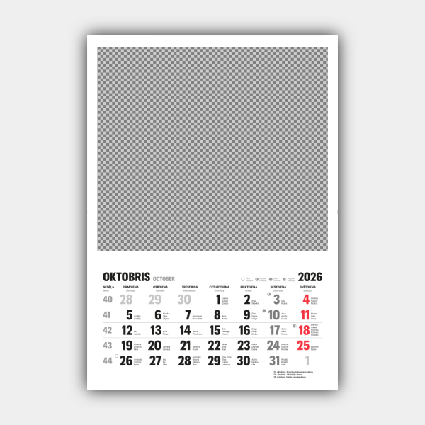 Custom 2026 Vertical Wall Calendar Printing - Design & Personalize Online (Template #2) #4
