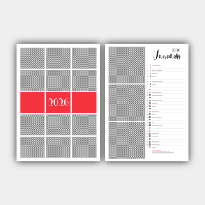 Create Your Personalized 2026 Vertical Wall Calendar Design Online (Template #3)